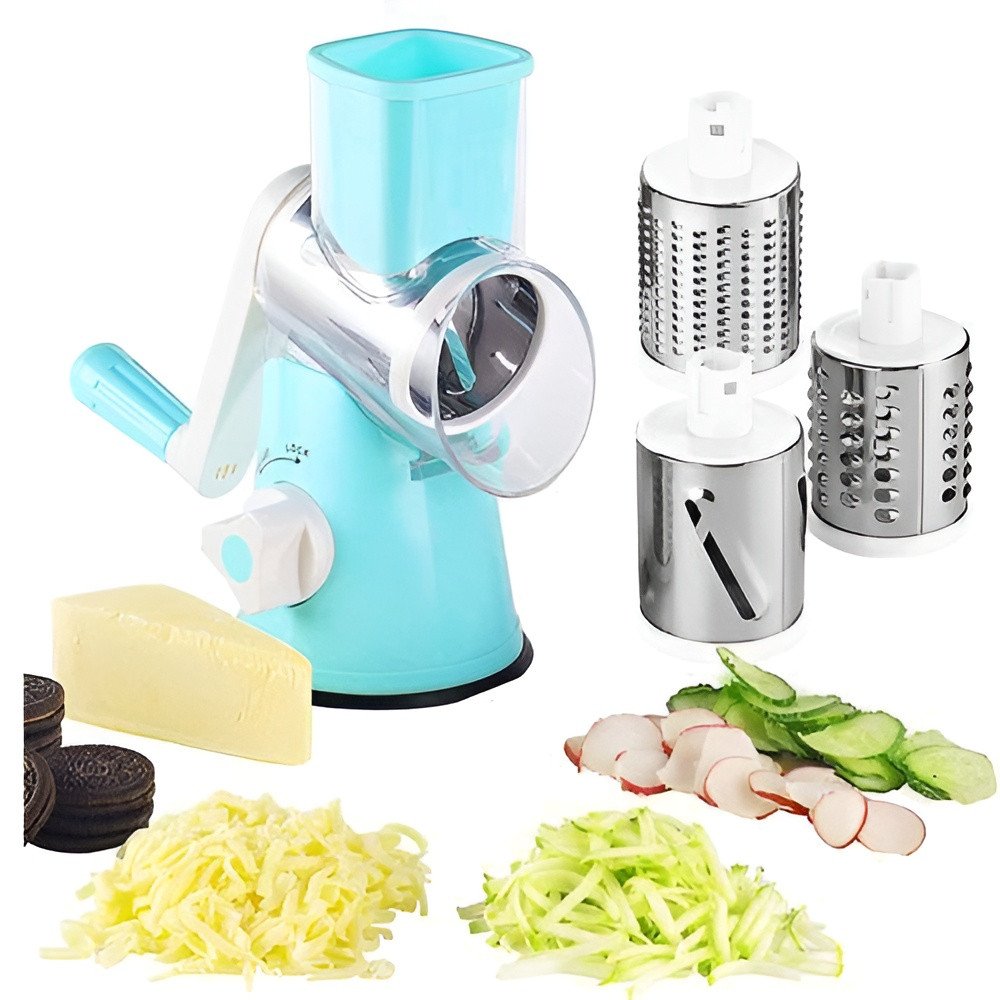 Multifunctional Rotary Vegetable Slicer Professional Kitchen Drum Grater