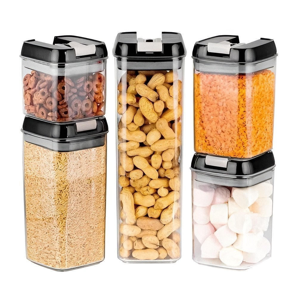 5 Piece Airtight Food Storage Container Set for Kitchen Organization