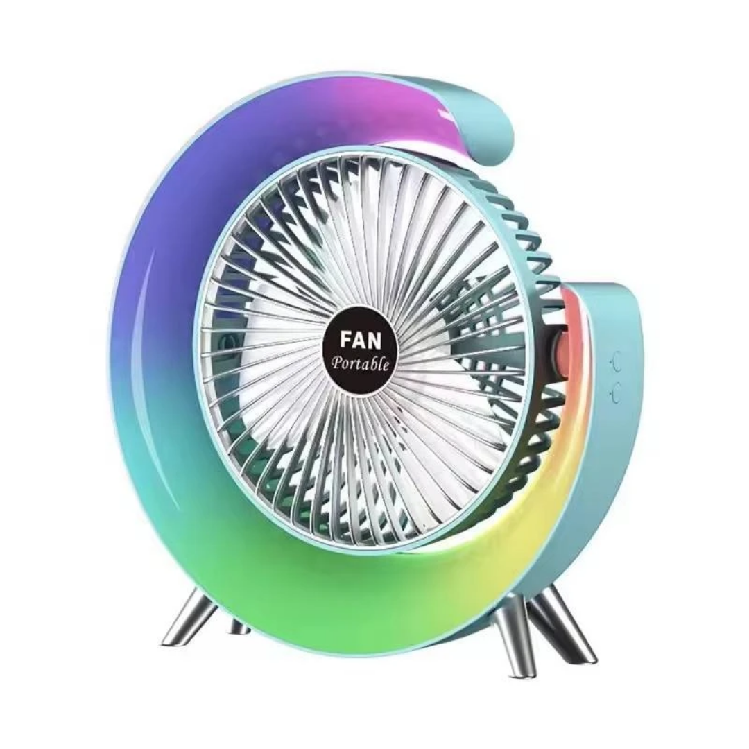 Colorful LED Desktop Portable Fan