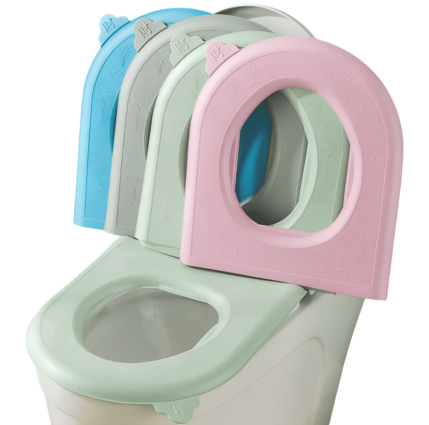 Padded Toilet Seat Cover with Lifting Handle