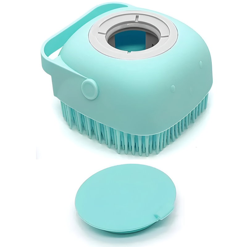 Soft Silicone Shampoo Brush and Body Massage Scrubber with Food Grade Material