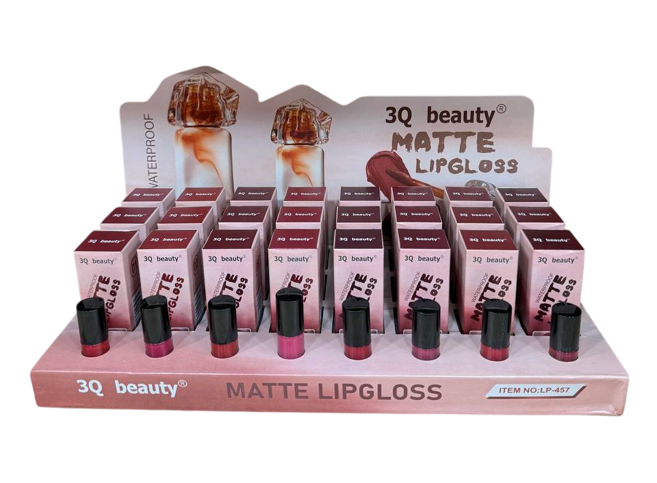 3Q Beauty Waterproof Matte Lipgloss Display Set