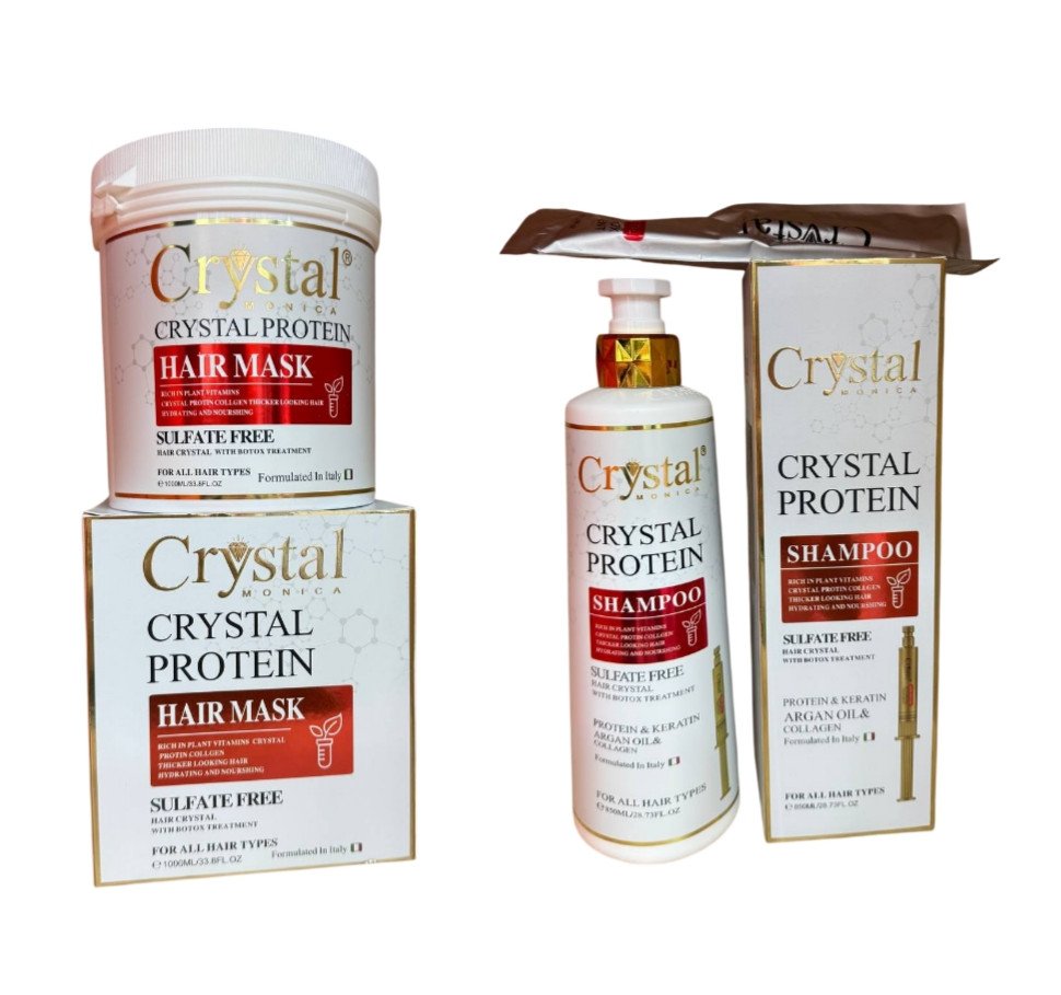 Crystal Protein Hair Care Set (Shampoo & Hair Mask)