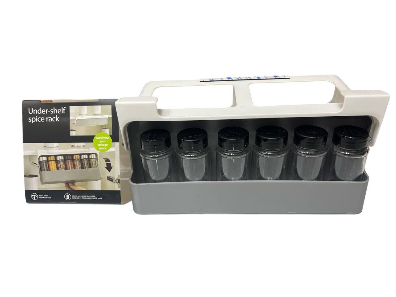 Under-Shelf Pull-Out Spice Rack Organizer