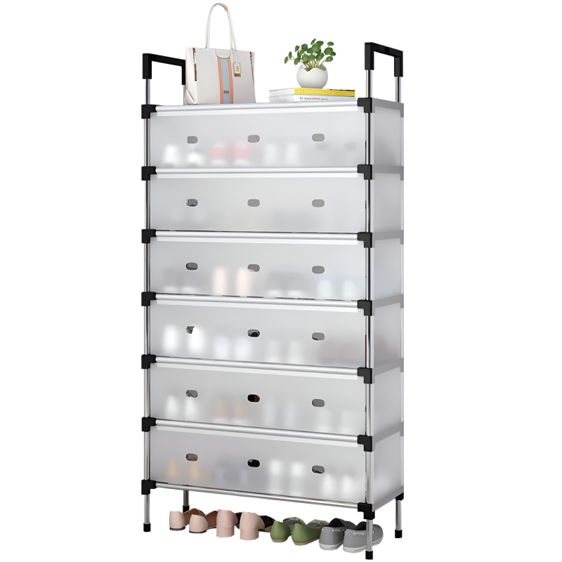 Multi-Tier Modern Shoe Rack Organizer with Dust-Proof Cover
