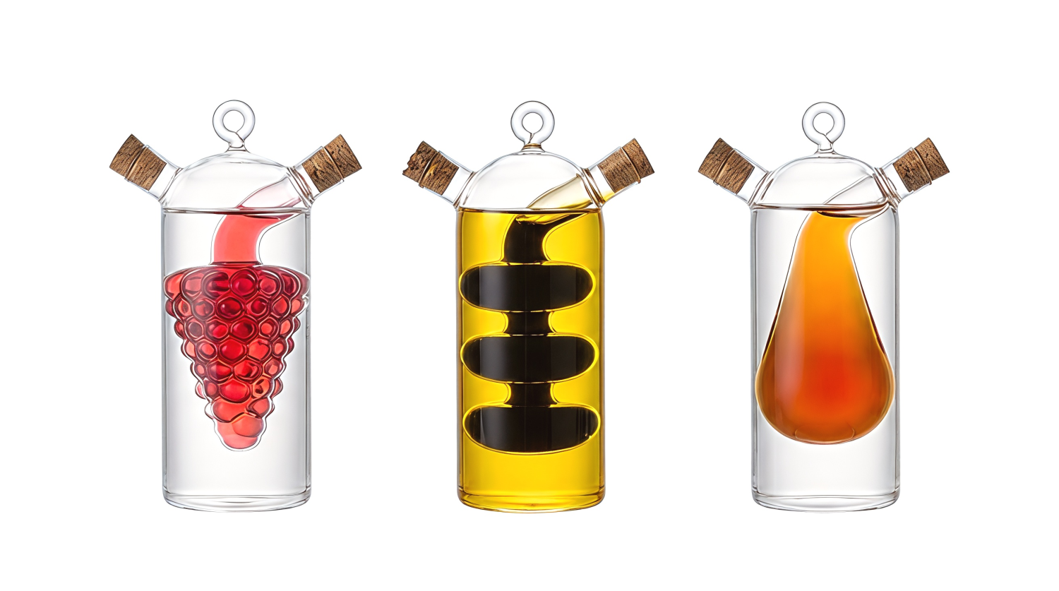 2-in-1 Dual Glass Oil and Vinegar Cruet