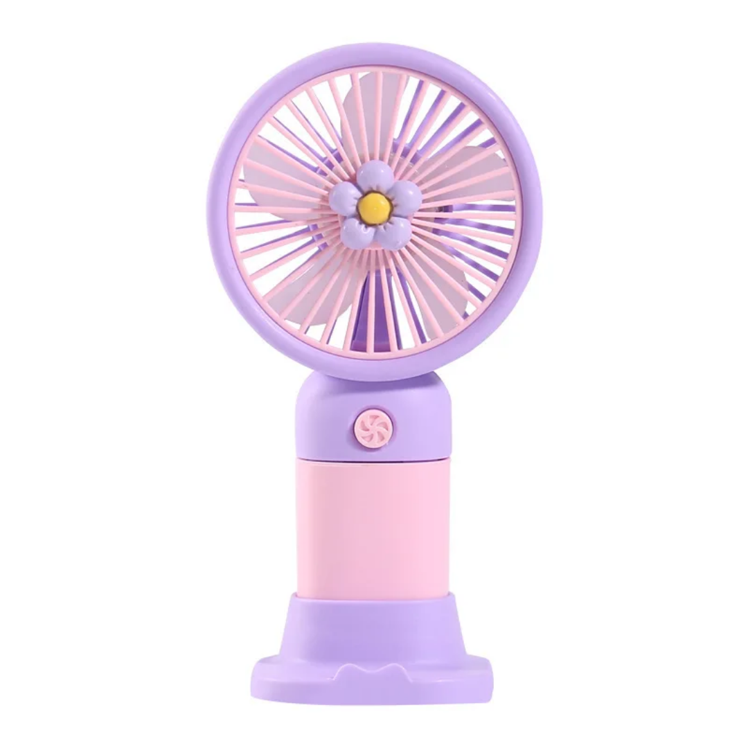 Portable 2-in-1 Mini USB Rechargeable Handheld & Desktop Fan