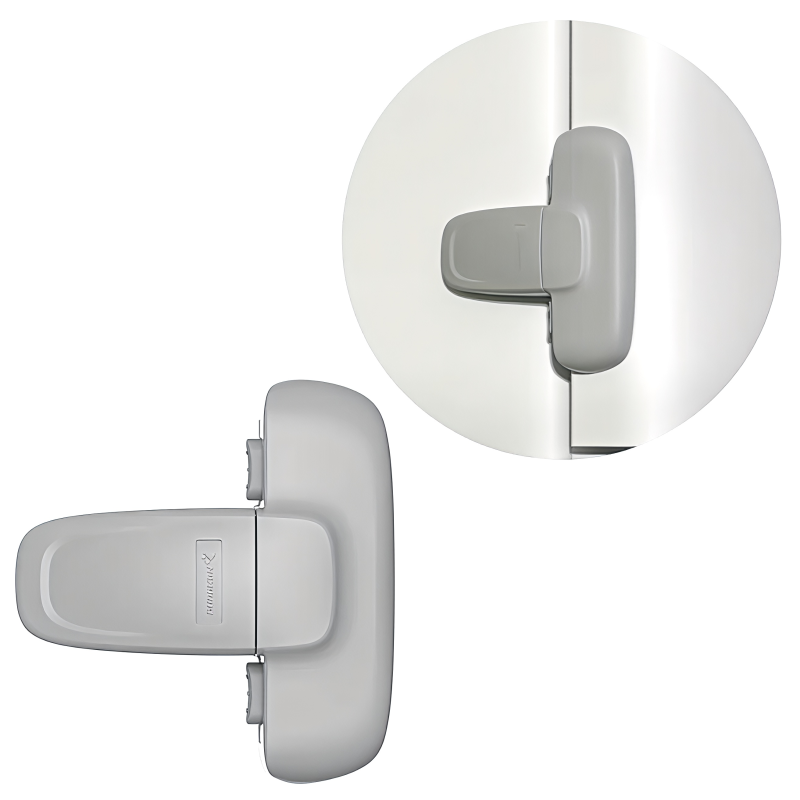 Safety Refrigerator Lock for Children with Double Button System