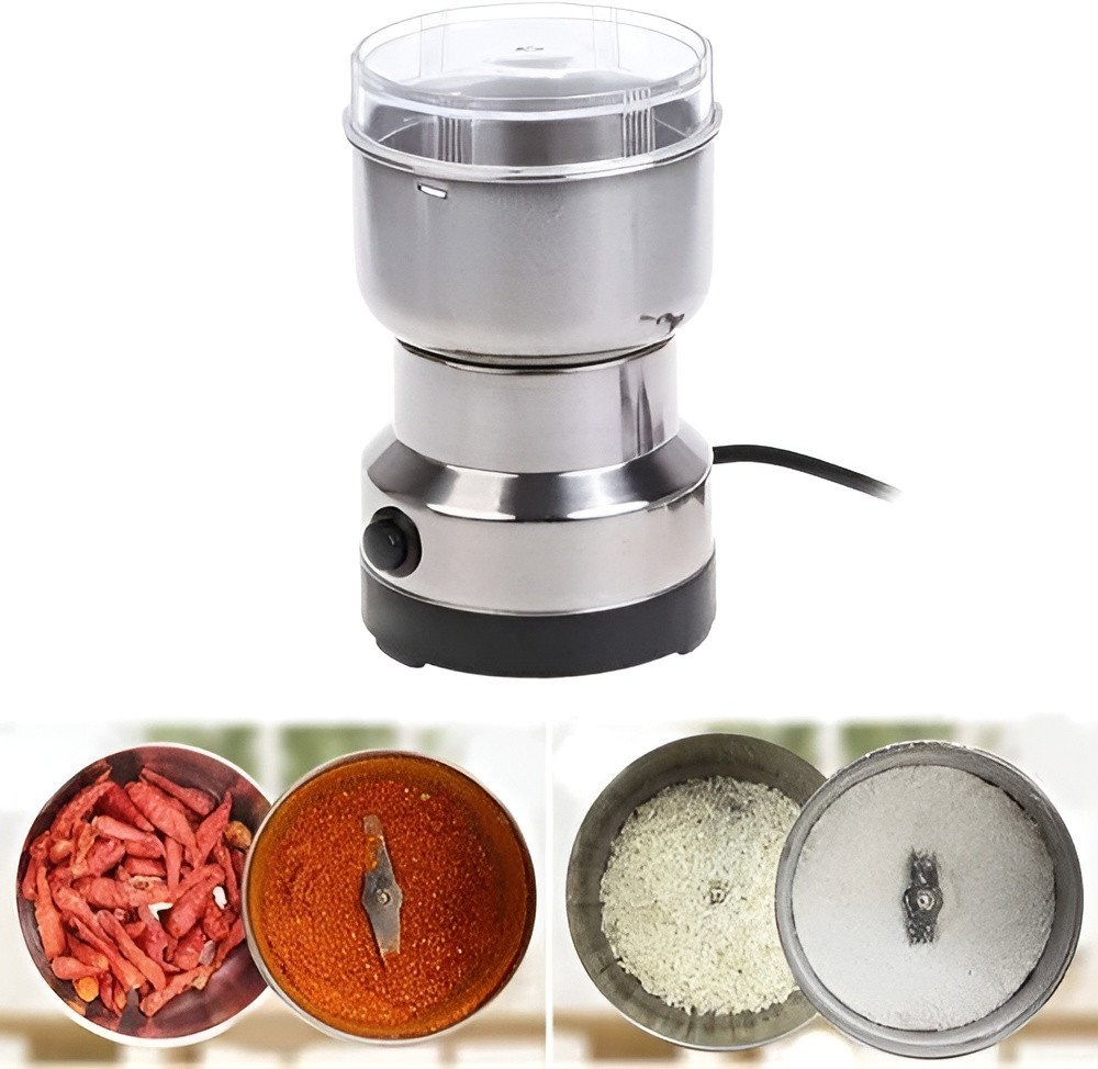 Nima Electric Grinder with Stainless Steel Bowl and Metal Blades