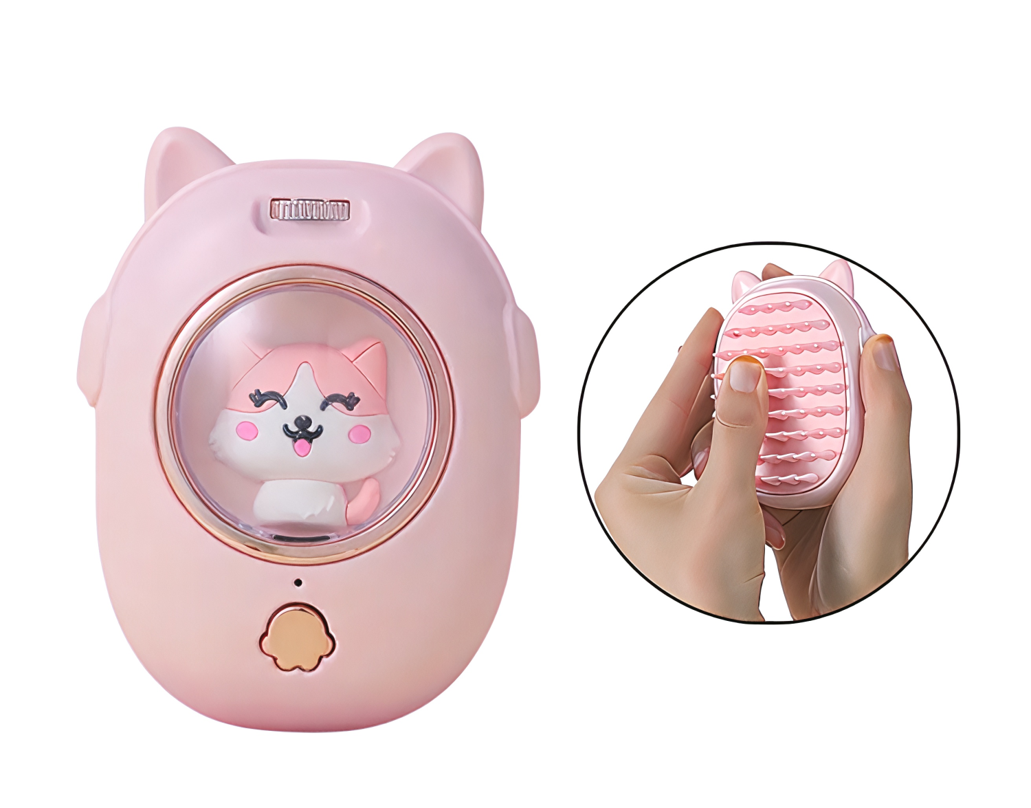 Interactive Laser Toy & Massage Grooming Brush for Cats