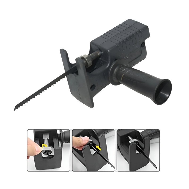 Electric Drill to Reciprocating Saw Adapter Conversion Head