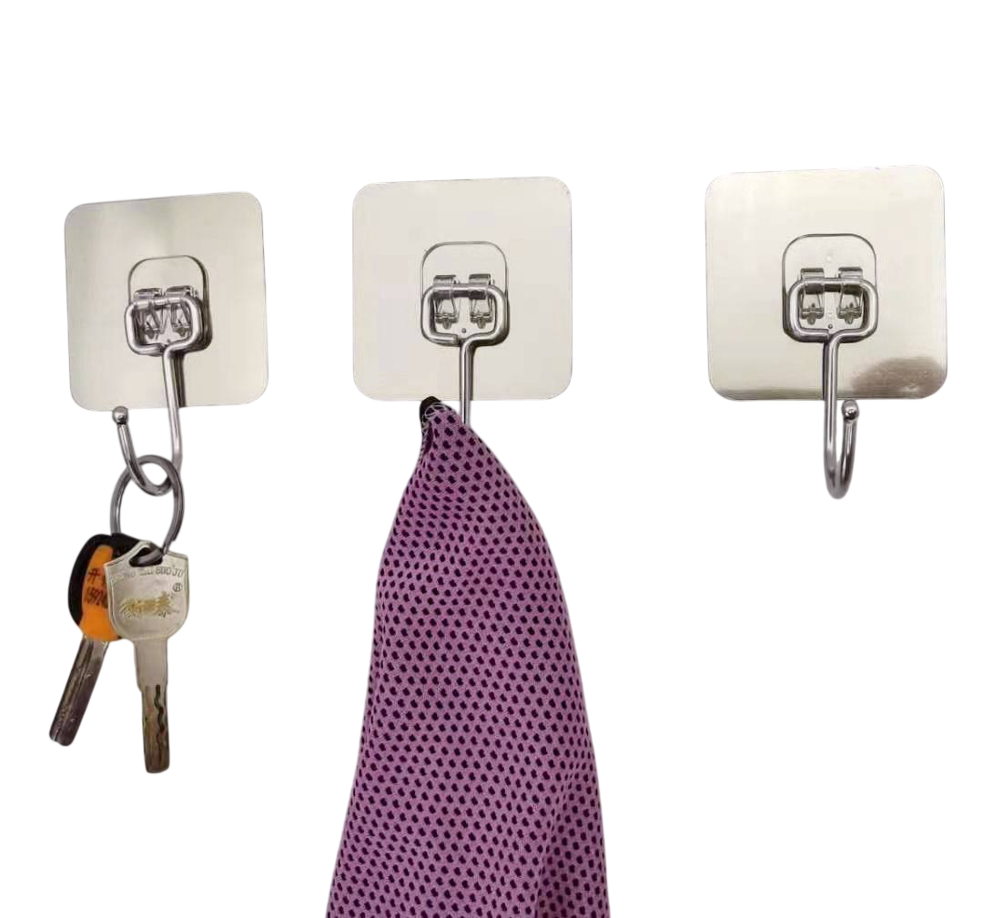 Heavy Duty Multi-Purpose Adhesive Hooks (10 Pieces)