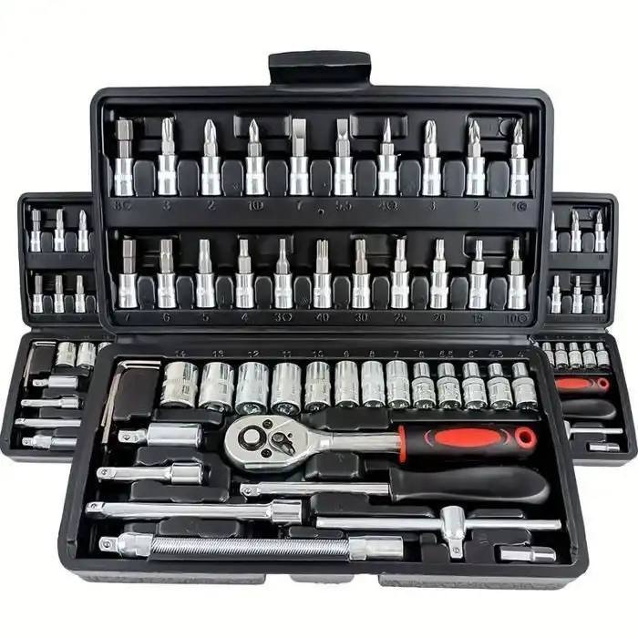 46-Piece Professional Socket Wrench & Bit Set