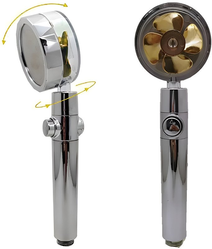 360° Rotating High-Pressure Turbo Fan Shower Head