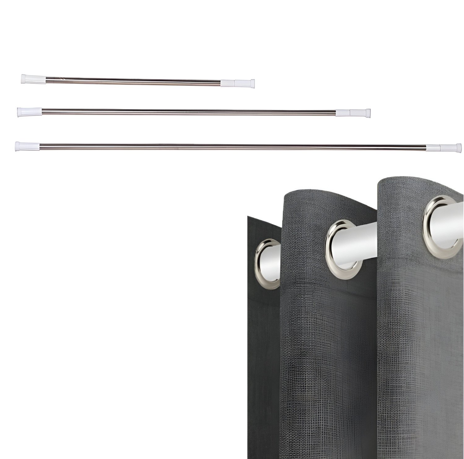 Multi-Purpose Telescopic Stainless Steel Tension Rod
