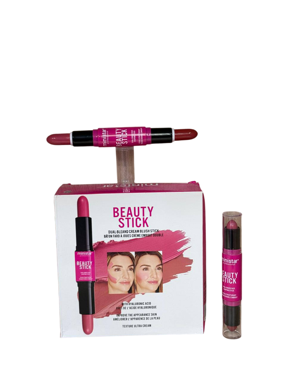 Ministar Professional Beauty Stick Dual Ended Cream Blush and Shaping Stick