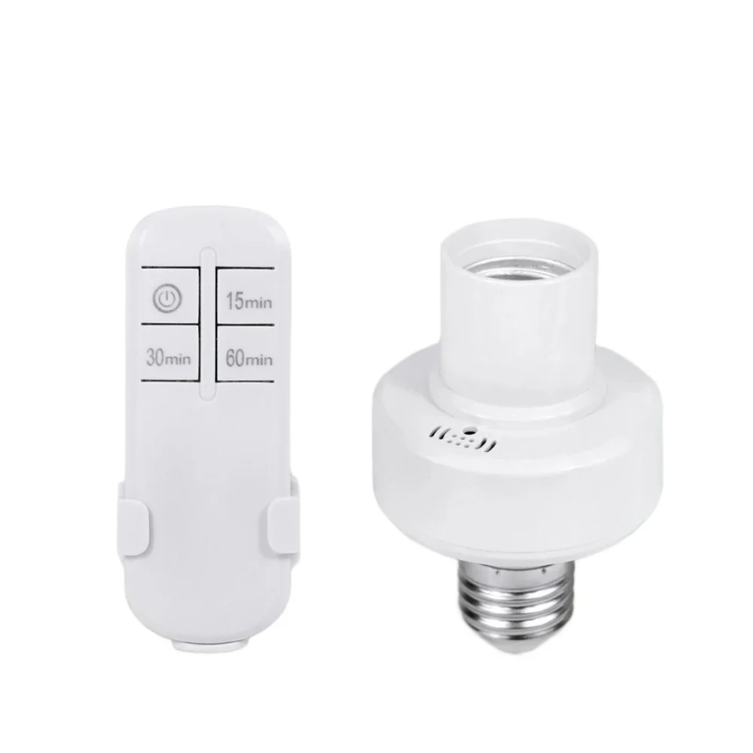 Wireless Remote Control E27 Light Bulb Socket with Timer