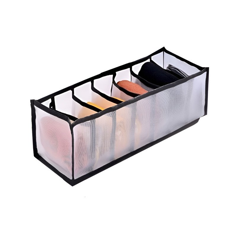 7-Grid Washable Underwear & Sock Drawer Organizer
