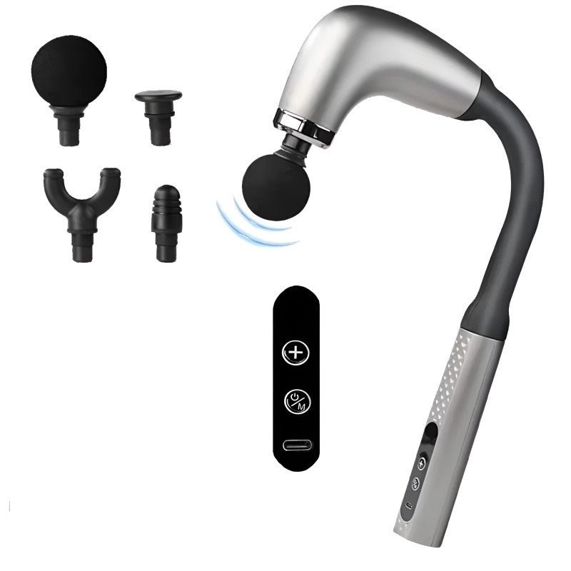 Long Handle Fascial Massage Gun for Deep Tissue Relief