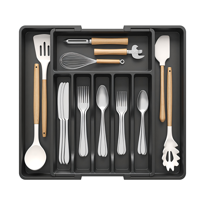 Adjustable Silverware Drawer Organizer
