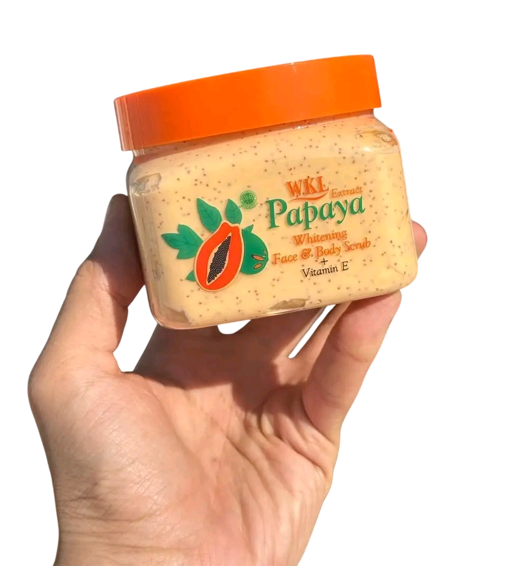 Papaya Whitening Face & Body Scrub with Vitamin E
