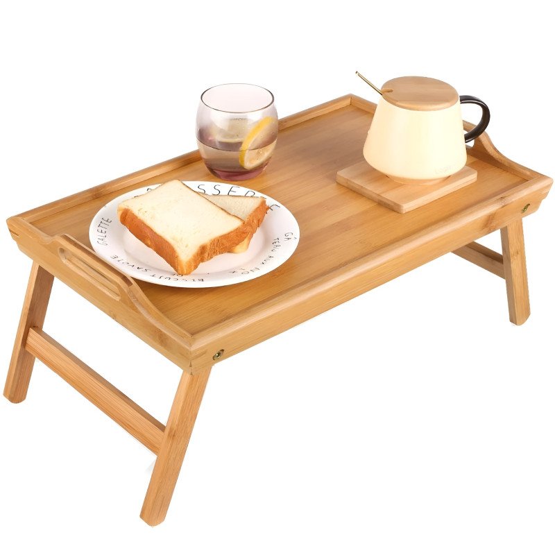 Foldable Wood Laptop and Breakfast Bed Tray