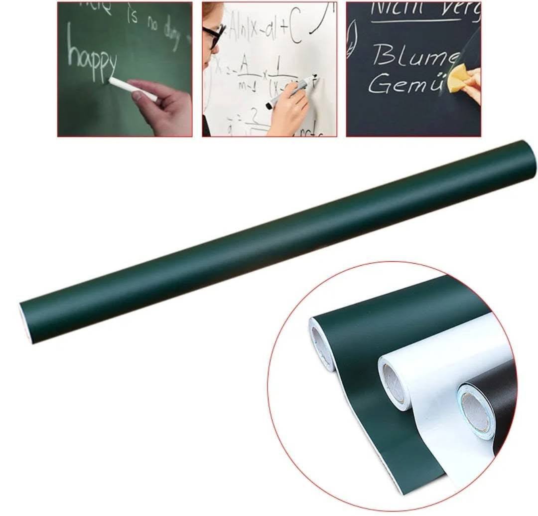 Self-Adhesive Blackboard Wall Sticker Roll with Chalks