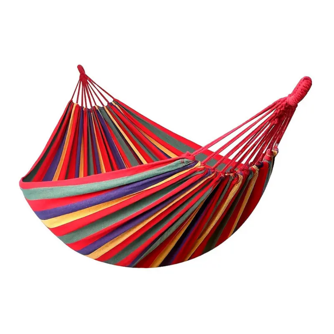 Striped Hammock for Camping and Garden