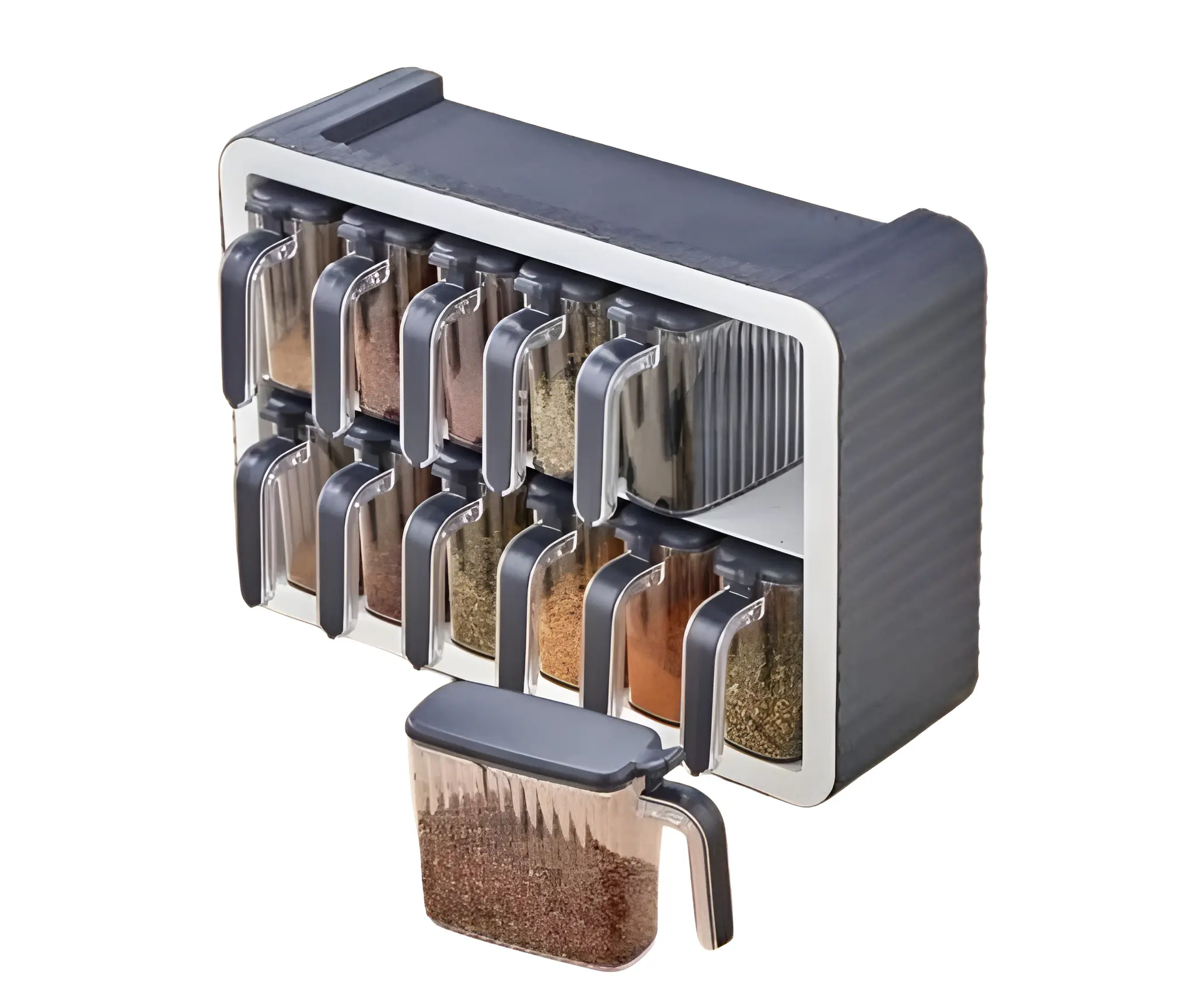 12-Piece Premium Wall-Mountable Spice Rack Organizer Set