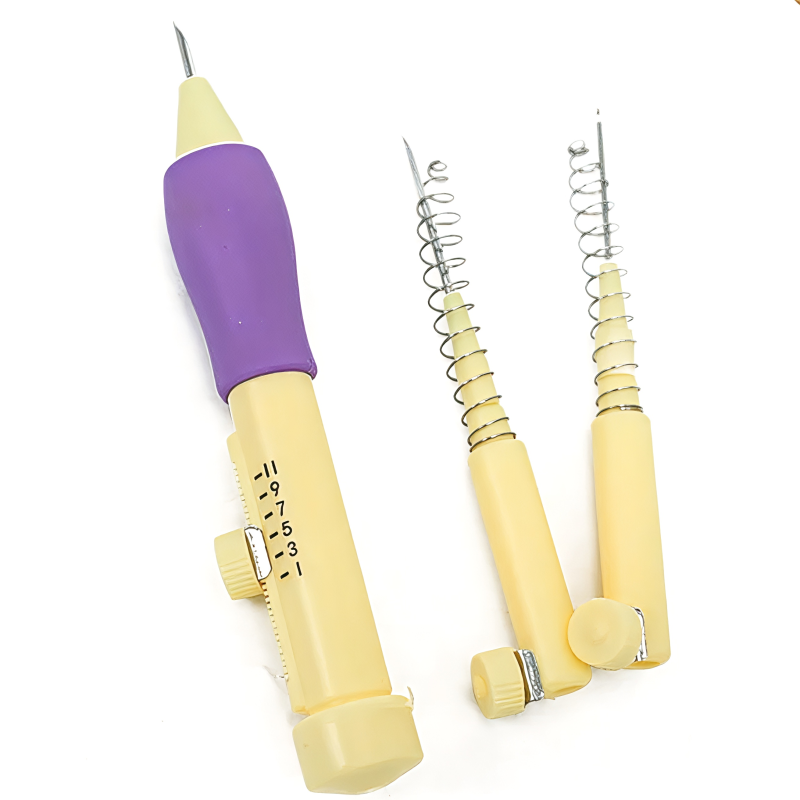 Adjustable Punch Needle Embroidery Kit with Interchangeable Needles