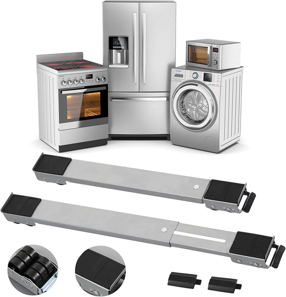 Support Mobile Réglable pour Machine à Laver et Réfrigérateur: Ultra Robuste et Télescopique