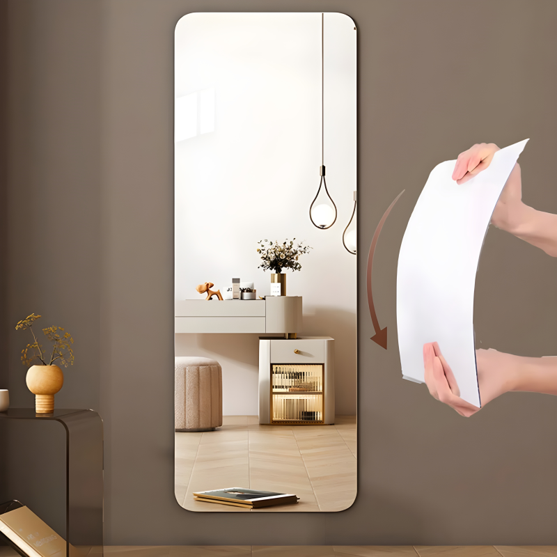 Flexible Shatterproof Self-Adhesive Full-Length Mirror (150x40cm)