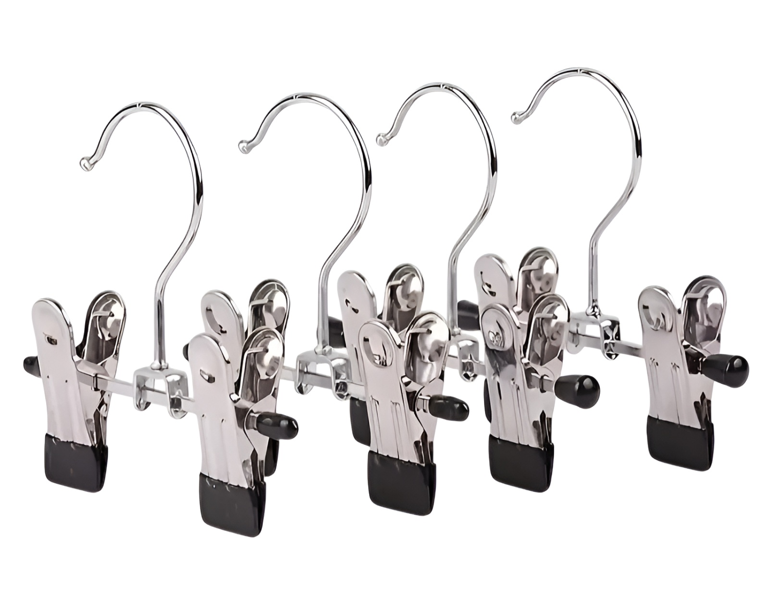 10-Piece Adjustable Metal Hanger Clips for Pants and Skirts