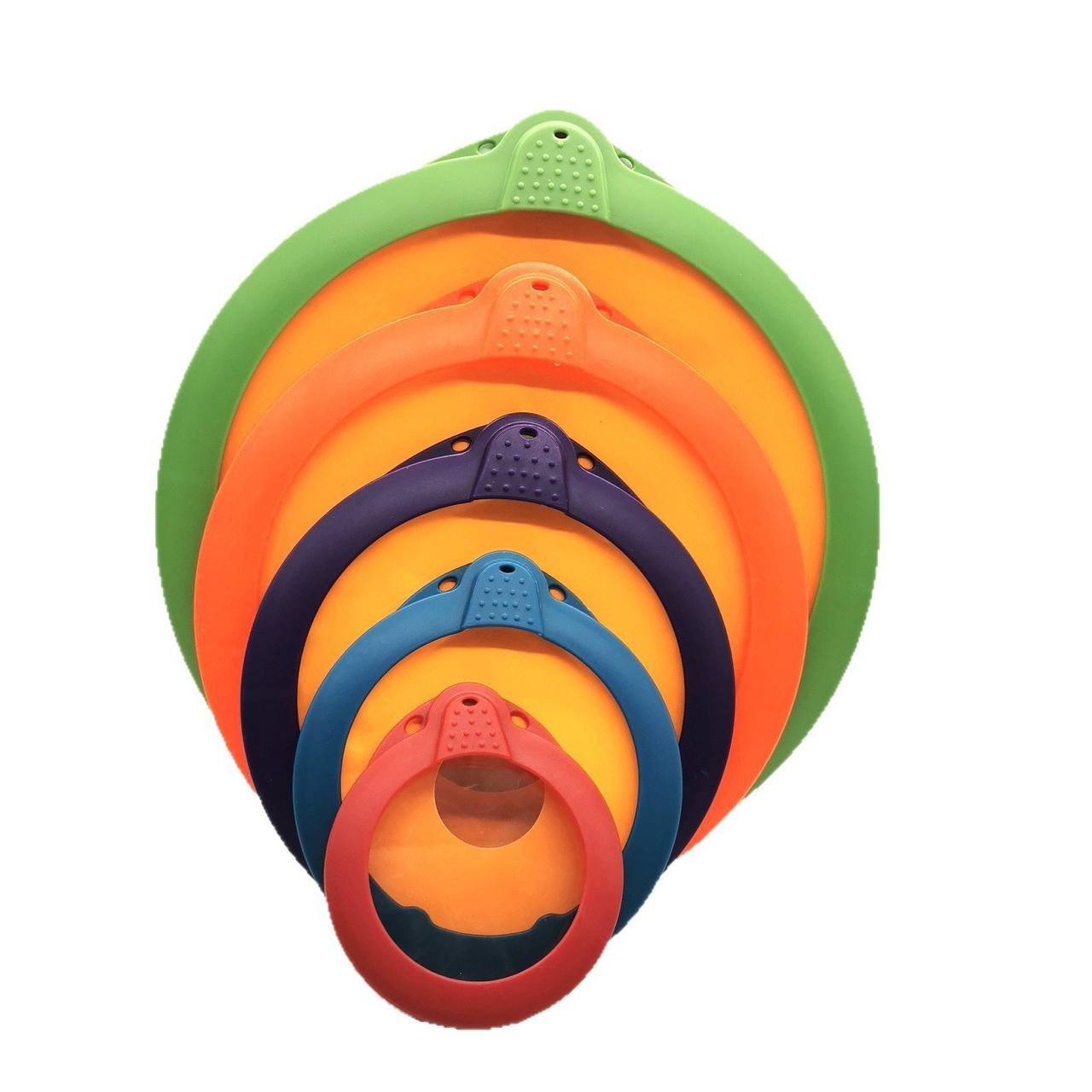 Universal Stretch Silicone Lids for Food Preservation (5 Pieces)