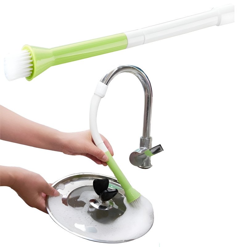 360° Rotating Flexible Faucet Extender with Cleaning Brush