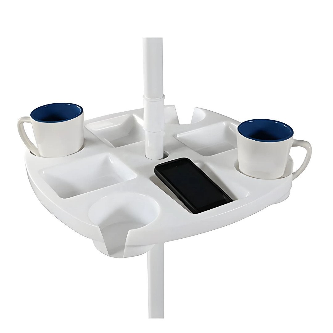 Beach Umbrella Table Tray with Cup Holders